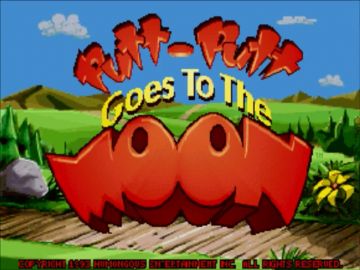 Putt-Putt Goes to the Moon title screen for 3DO